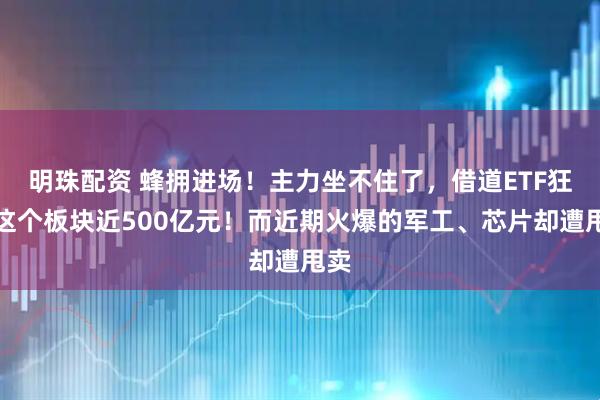 明珠配资 蜂拥进场！主力坐不住了，借道ETF狂买这个板块近500亿元！而近期火爆的军工、芯片却遭甩卖